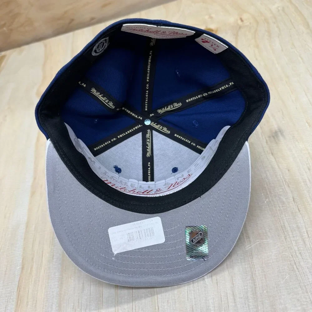 NEW Tampa Bay Lightning Mitchell Ness 2 Tone Liberty Fitted Cap Hat sz 7 1/4